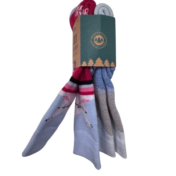 2- Northeast Outfitters 13c - 4 Youth Ski Socks Neo Snowsport Polar Bear Fully C - Picture 3 of 5